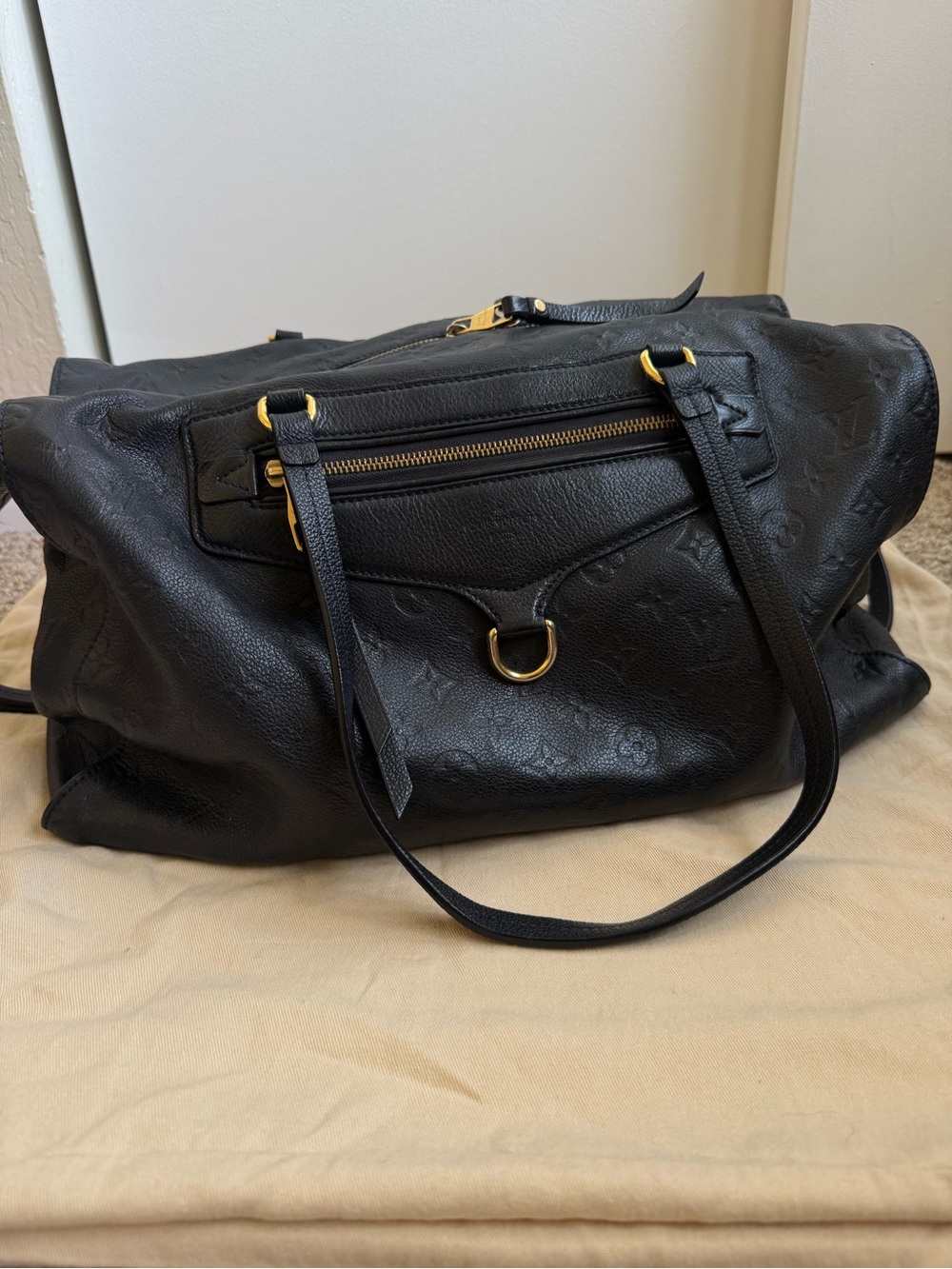 Louis Vuitton Monogram Empreinte Lumineuse GM bag in Navy Blue